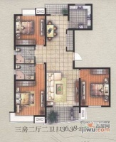 桃浦新家园3室2厅2卫148㎡户型图