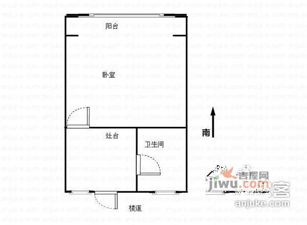 桃浦十村1室0厅1卫36㎡户型图