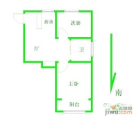 宜川二村2室1厅1卫65㎡户型图