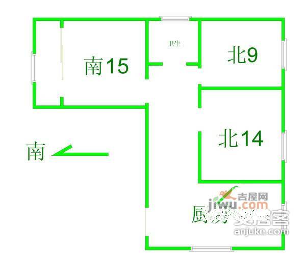 平江盛世家园3室1厅1卫98㎡户型图