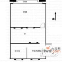 章家巷2室0厅1卫46㎡户型图