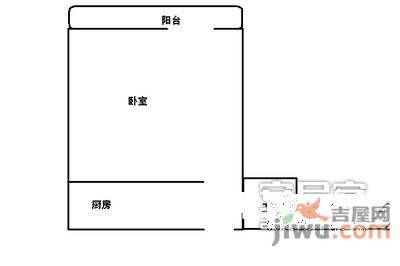 宜川一村1室1厅1卫45㎡户型图