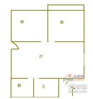 香樟苑2室1厅1卫84㎡户型图