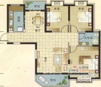 金江家园3室1厅1卫户型图