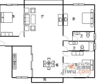 上海豪园3室2厅2卫143㎡户型图