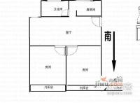 建德花园紫荆苑2室1厅1卫75㎡户型图