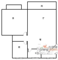 万里名轩1室2厅1卫70㎡户型图