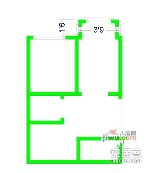 清涧新村第二小区3室1厅1卫70㎡户型图