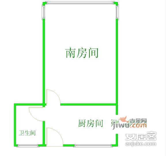 桂杨园1室0厅1卫30㎡户型图