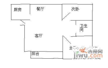 南大街公房2室2厅1卫79㎡户型图