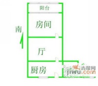 爱建新村1室1厅1卫61㎡户型图