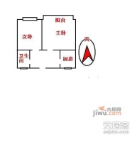杏梅园2室0厅1卫48㎡户型图