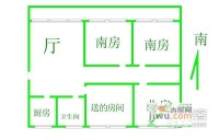 常高公寓3室2厅1卫128㎡户型图