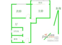 常高公寓2室1厅1卫80㎡户型图