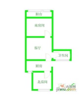 星风花苑2室2厅1卫98㎡户型图