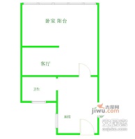 西谈家渡路109弄小区1室1厅1卫43㎡户型图