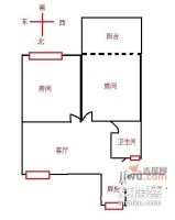 西谈家渡路109弄小区2室1厅1卫48㎡户型图