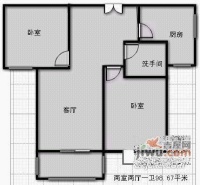 武宁苑2室2厅1卫103㎡户型图