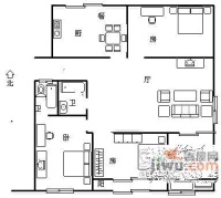 康泰公寓4室2厅2卫157㎡户型图
