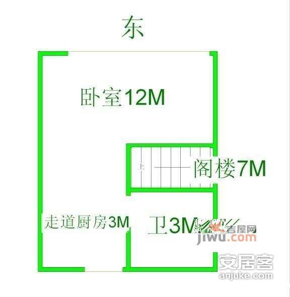 大众河滨大厦1室2厅1卫60㎡户型图