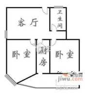 长久大厦2室2厅1卫97㎡户型图