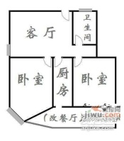 长久大厦2室1厅1卫户型图