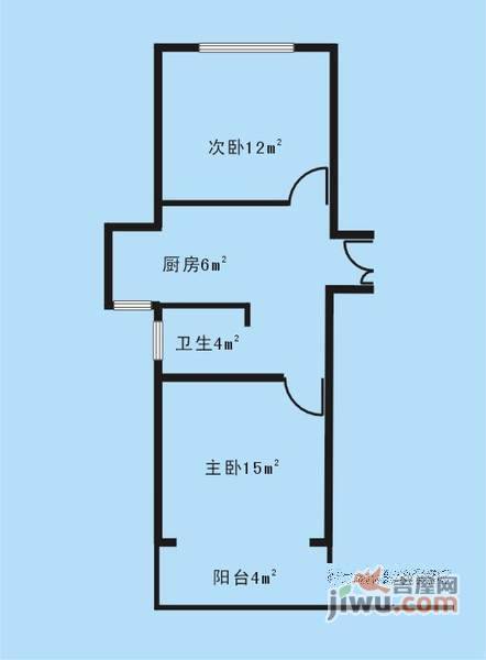 澳门小区2室0厅1卫54㎡户型图