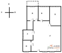 荣联公寓3室2厅2卫158㎡户型图