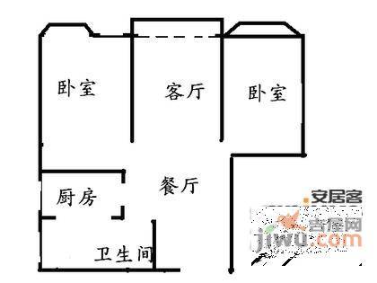 千路公寓3室2厅2卫173㎡户型图