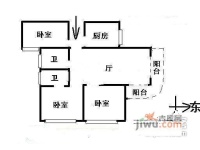 兴运大厦3室2厅2卫151㎡户型图