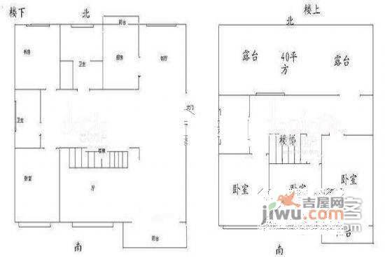 常德名园4室2厅2卫168㎡户型图