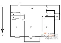 常德名园2室2厅1卫125㎡户型图