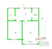 长寿新村2室1厅1卫101㎡户型图