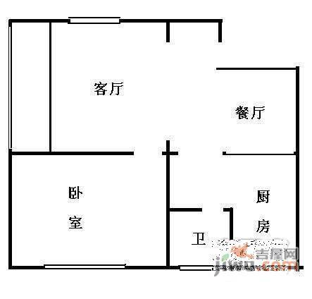 梅山馨苑1室2厅1卫户型图