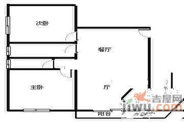 新会苑2室2厅1卫101㎡户型图