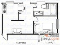 乐活居1室1厅1卫56㎡户型图