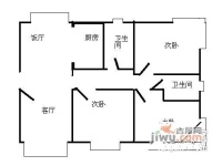 鑫通公寓3室2厅2卫户型图