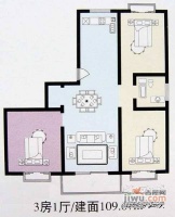 彩虹园2室2厅1卫107㎡户型图