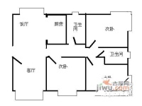 彩虹园3室2厅2卫户型图