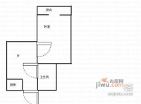 公元二村1室1厅1卫53㎡户型图