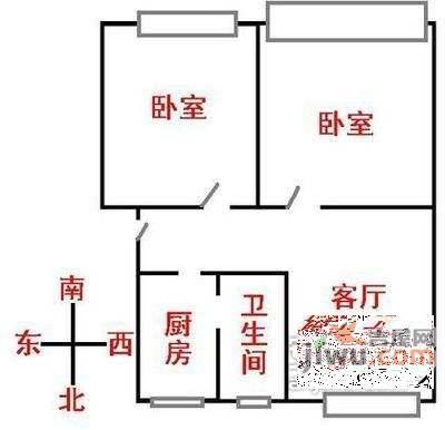 果园一村2室2厅1卫户型图