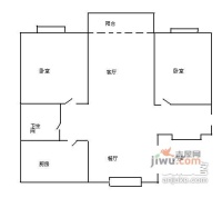 安康新村2室2厅2卫户型图