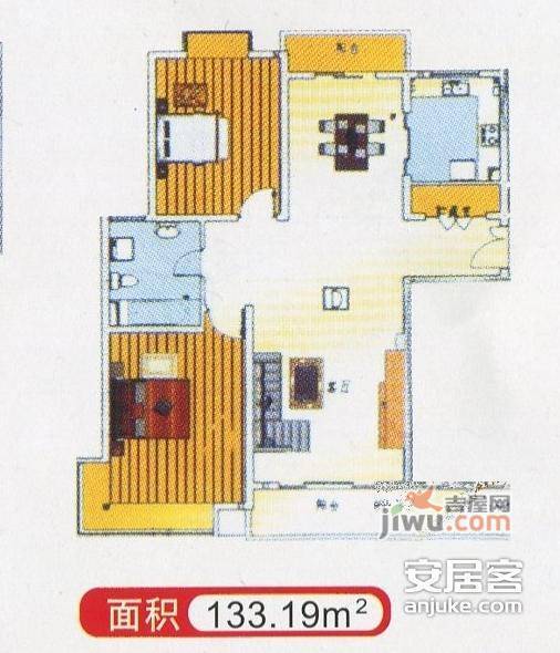 粤亮湾景苑2室2厅1卫120㎡户型图