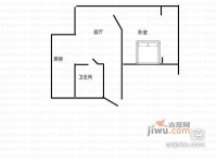 小上海新城1室1厅1卫56㎡户型图