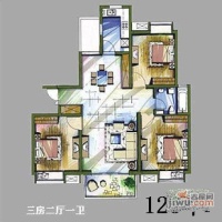 明纶园3室2厅2卫115㎡户型图