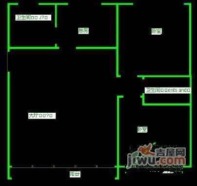 双秀家园2室2厅2卫115㎡户型图