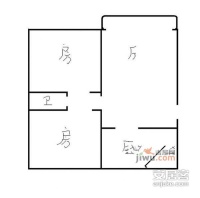 天台别韵2室2厅1卫90㎡户型图