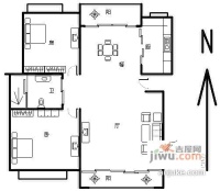达城锦苑2室2厅1卫78㎡户型图