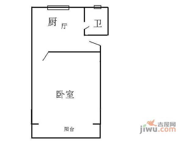 蒙西小区1室0厅1卫户型图