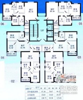 运泰公寓3室2厅2卫144㎡户型图